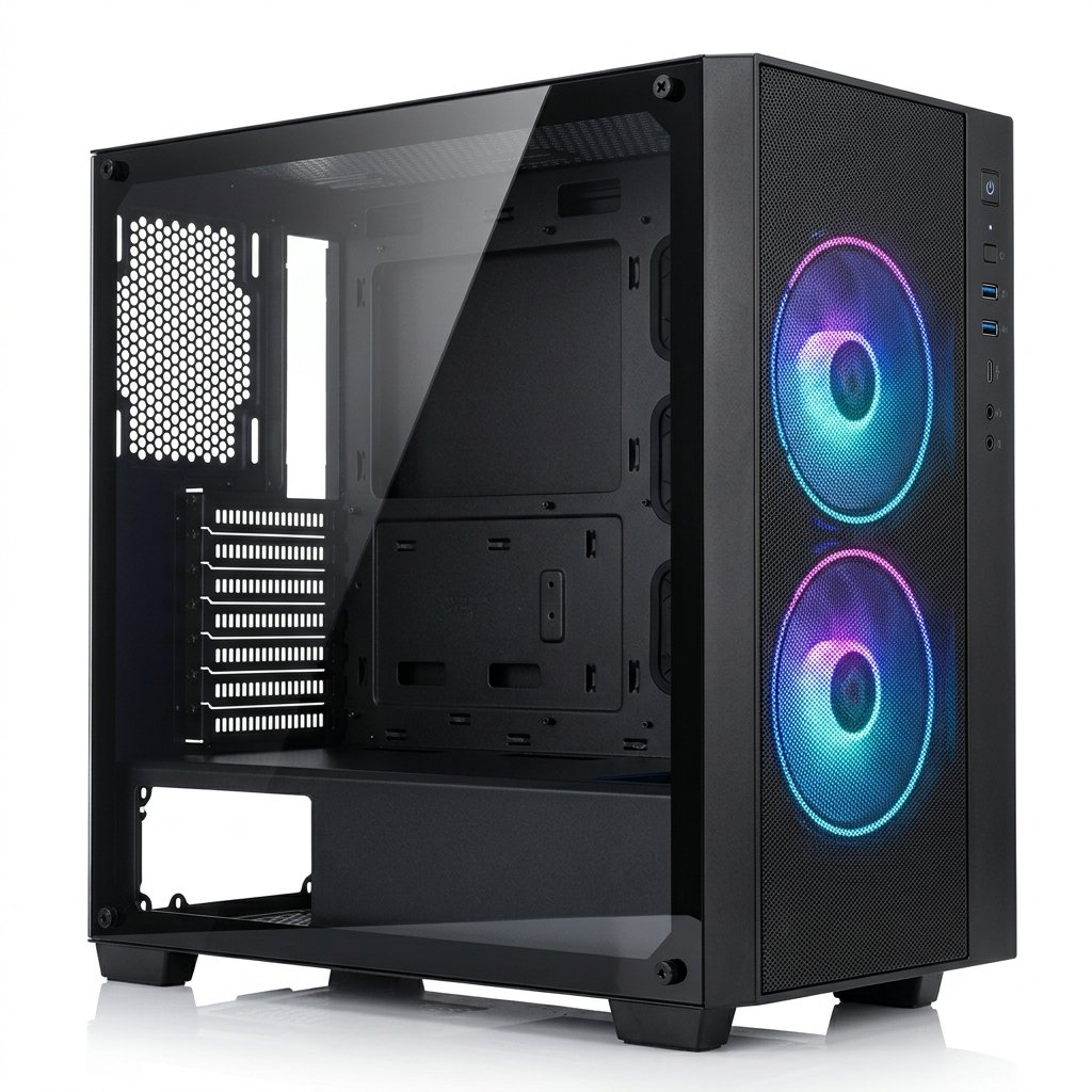 High-Airflow Tempered Glass PC Case
